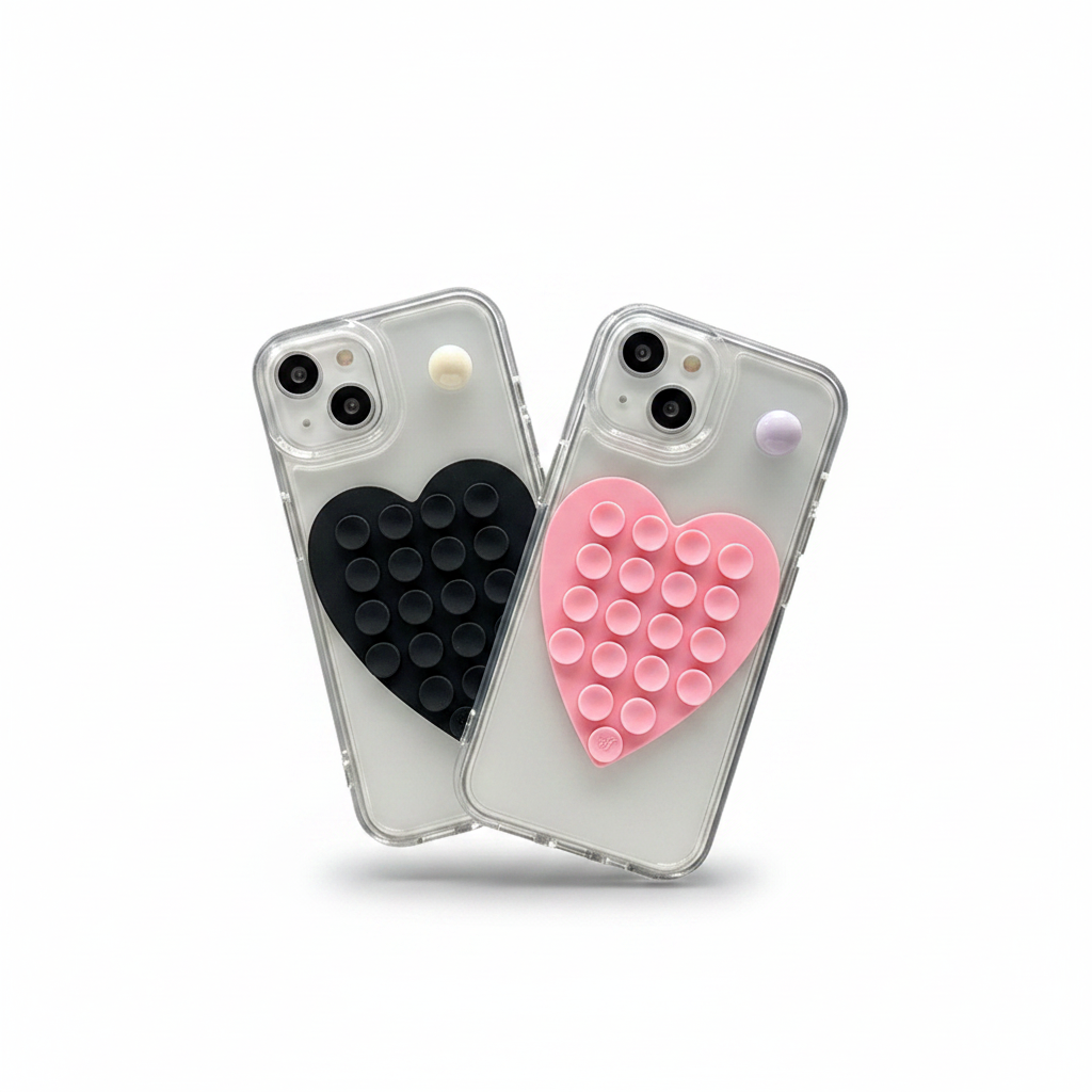 BloomSnap Grip on Clear Cases