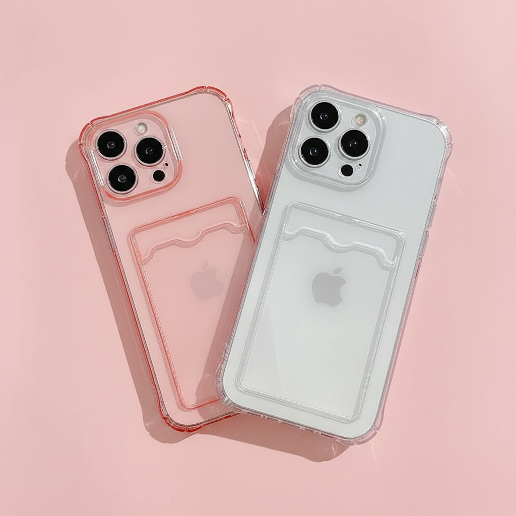 CarryCase™ Clear - Pink Background