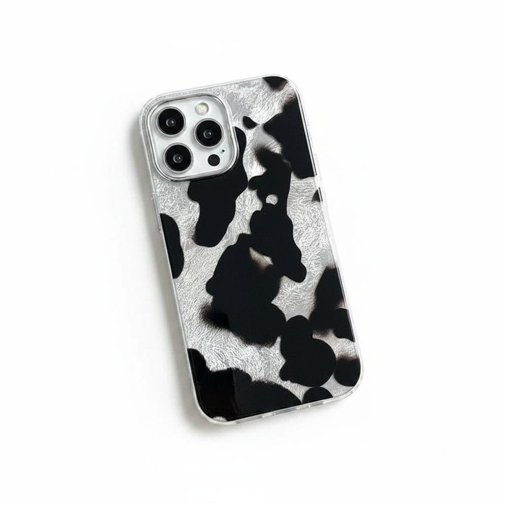 Cow print case - back view