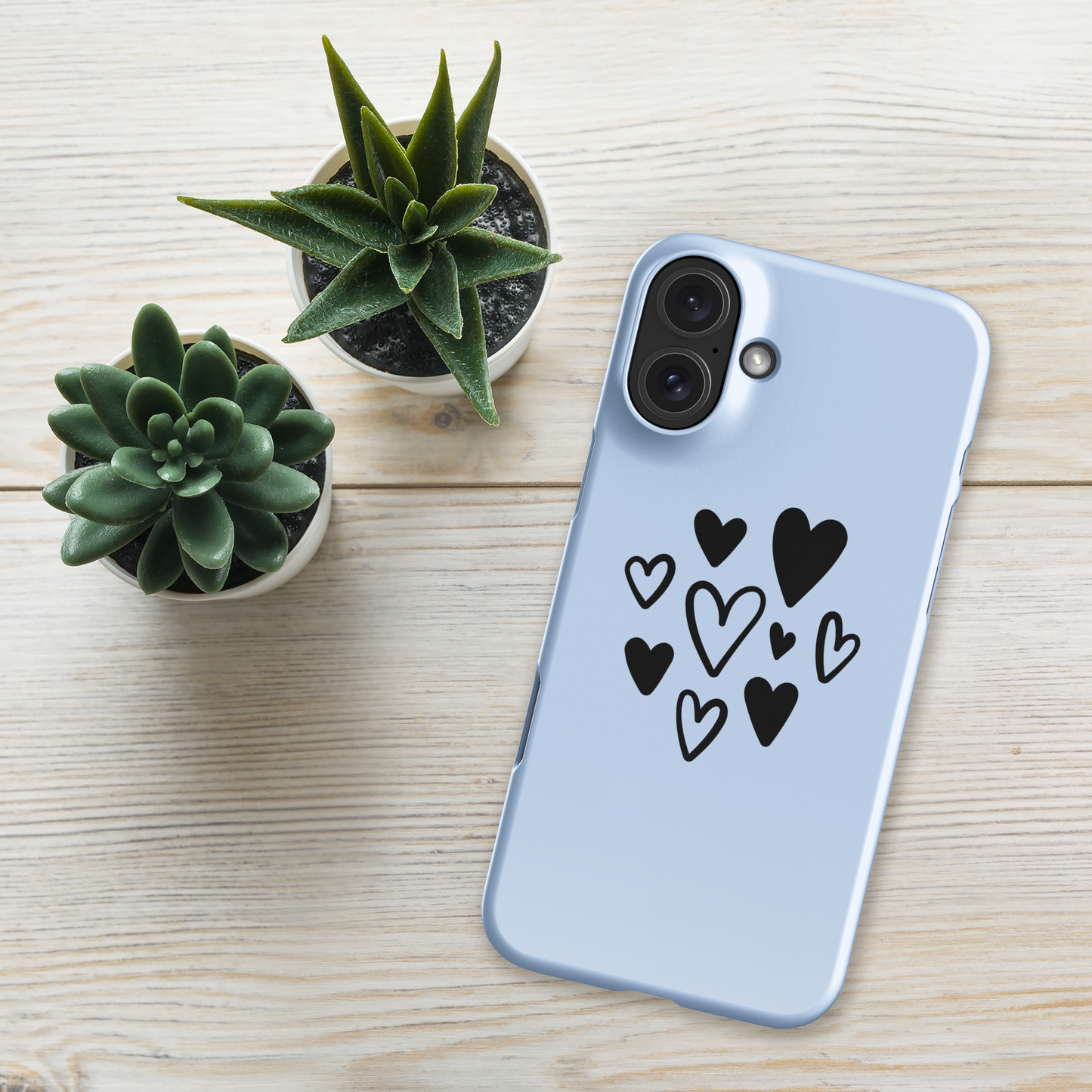 Pastel heart drawing SnapCase for iPhone | Sky blue