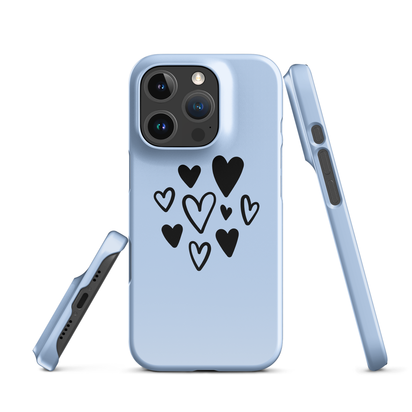 Pastel heart drawing SnapCase for iPhone | Sky blue
