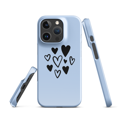 Pastel heart drawing SnapCase for iPhone | Sky blue