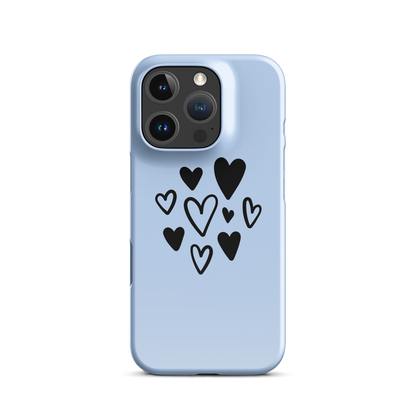 Pastel heart drawing SnapCase for iPhone | Sky blue