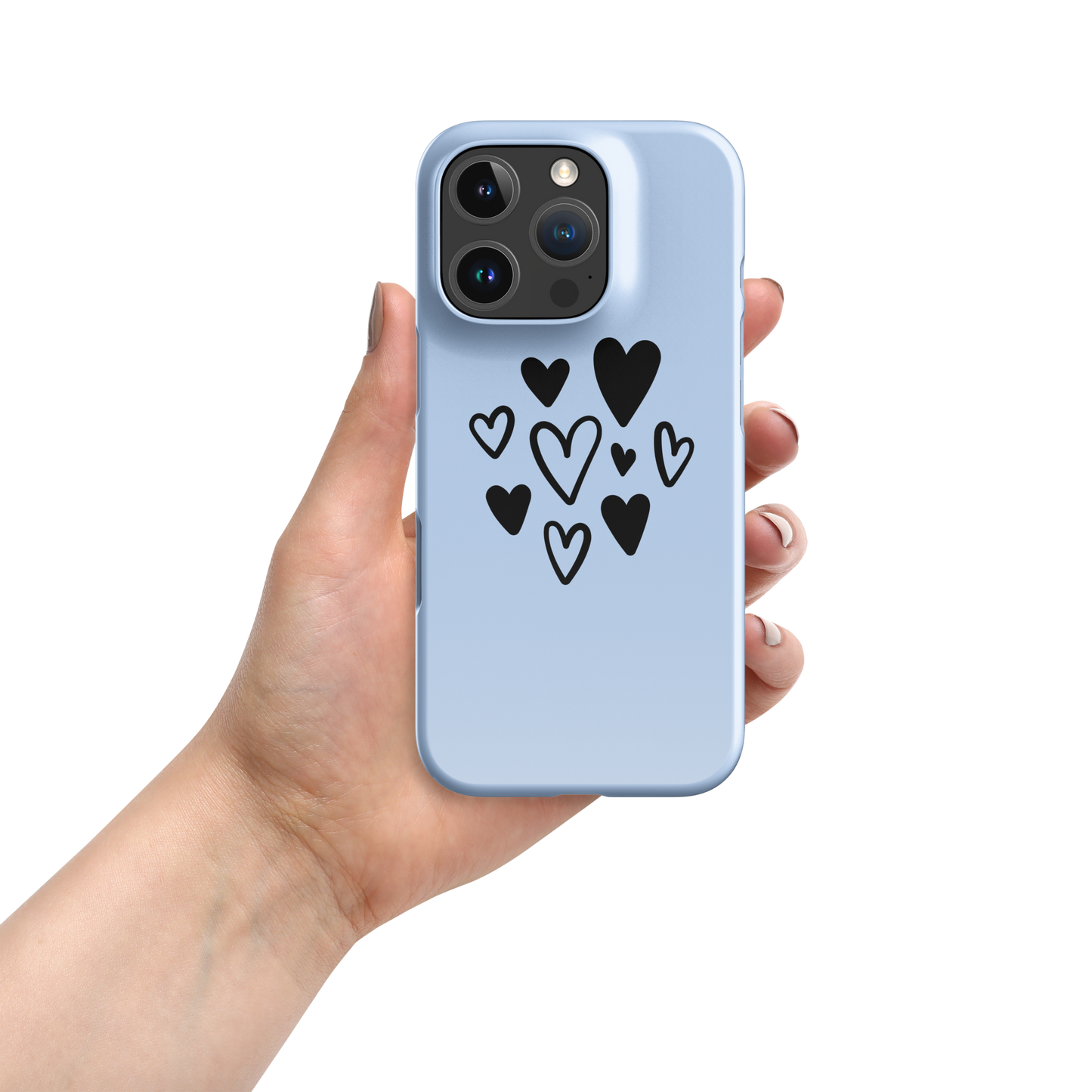Pastel heart drawing SnapCase for iPhone | Sky blue