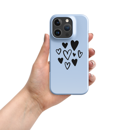 Pastel heart drawing SnapCase for iPhone | Sky blue