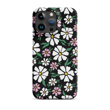 Floral SnapCase for iPhone | Black & Pink