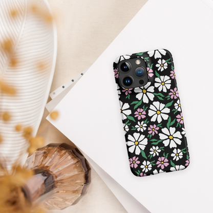 Floral SnapCase for iPhone | Black & Pink